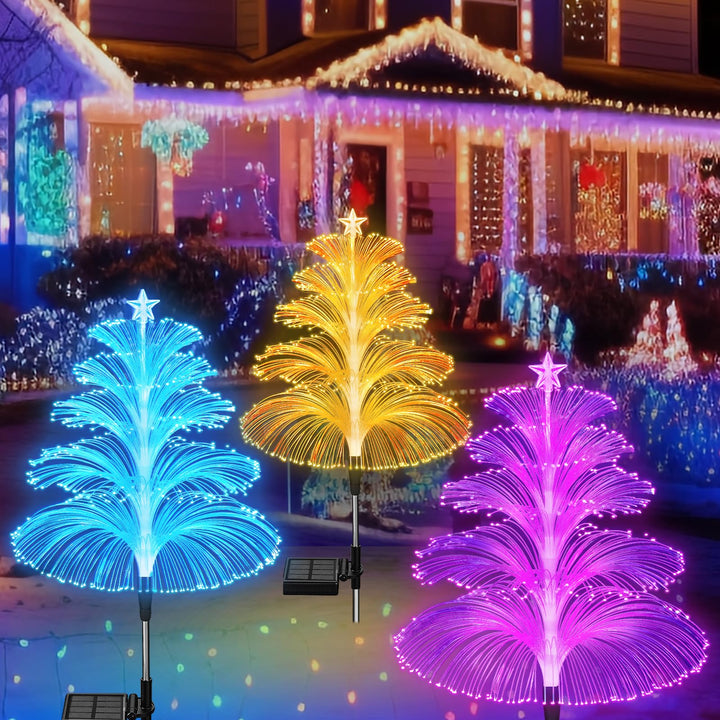 Lisslune | LightGarden Solar Set – 3 Color Changing LED Garden Lights on Solar Power