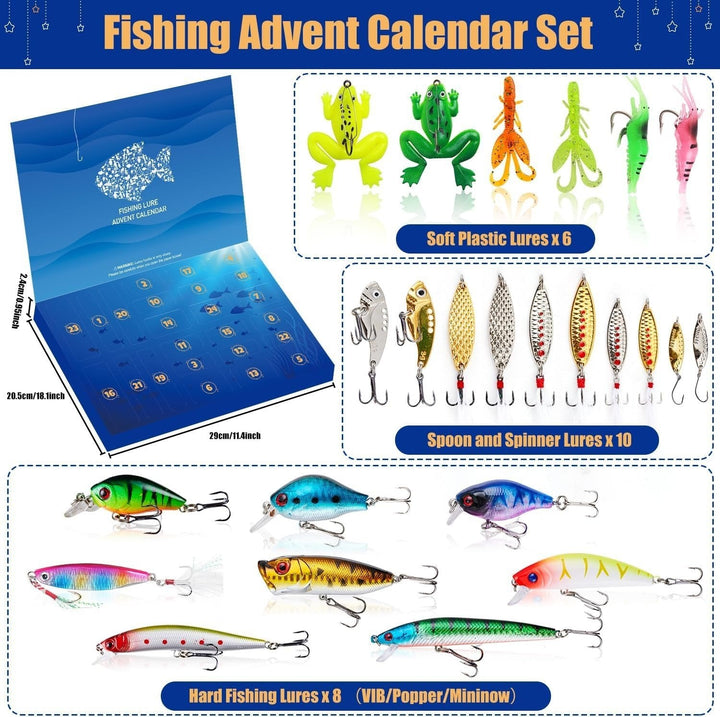 Lisslune | 24 Days Christmas Countdown Fish Tackle Set