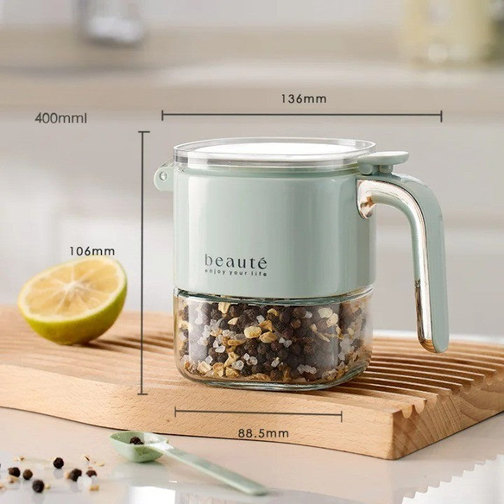 Lisslune | Square Glass Seasoning Dispenser Bottle