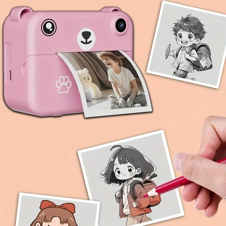 Lisslune | SnapKid Instant Print Camera for Kids – 1080P HD Photo & Video with Printing Paper & USB Charger