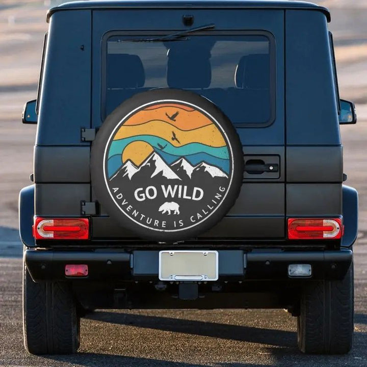Lisslune | Universal adventure-ready SUV and trailer spare tire cover - Durable weather-resistant protection 14", 15", 16", 17" inches