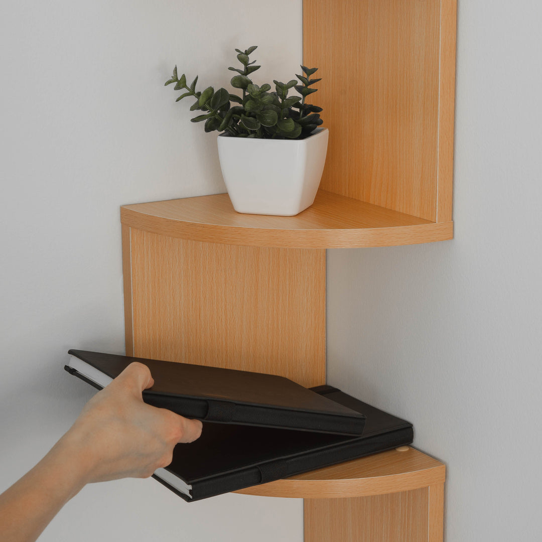 Lisslune | Corner wall - Wall shelf Maximize space stylishly