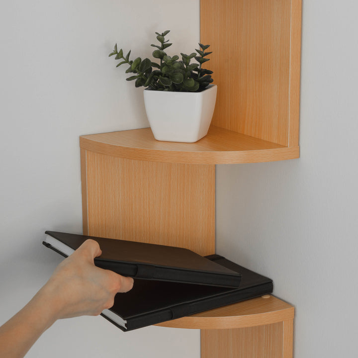 Lisslune | Corner wall - Wall shelf Maximize space stylishly
