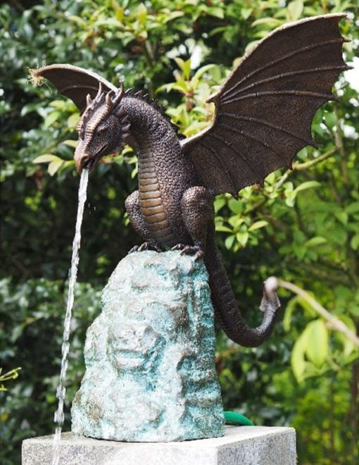 Skorter | Precision Casting Fire-breathing Dragon Sculpture Waterscape