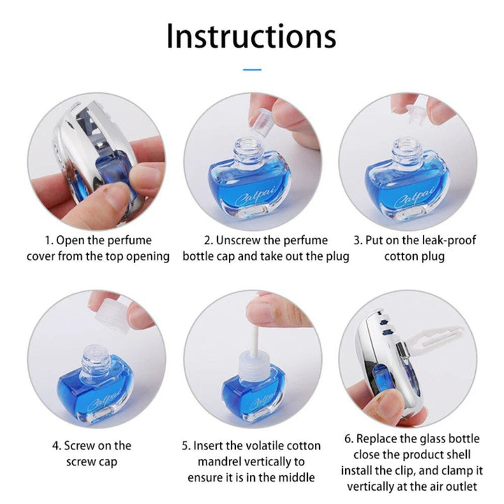 Lisslune | Car Air Fresher Vent Diffuser with Long-lasting Perfume Scent