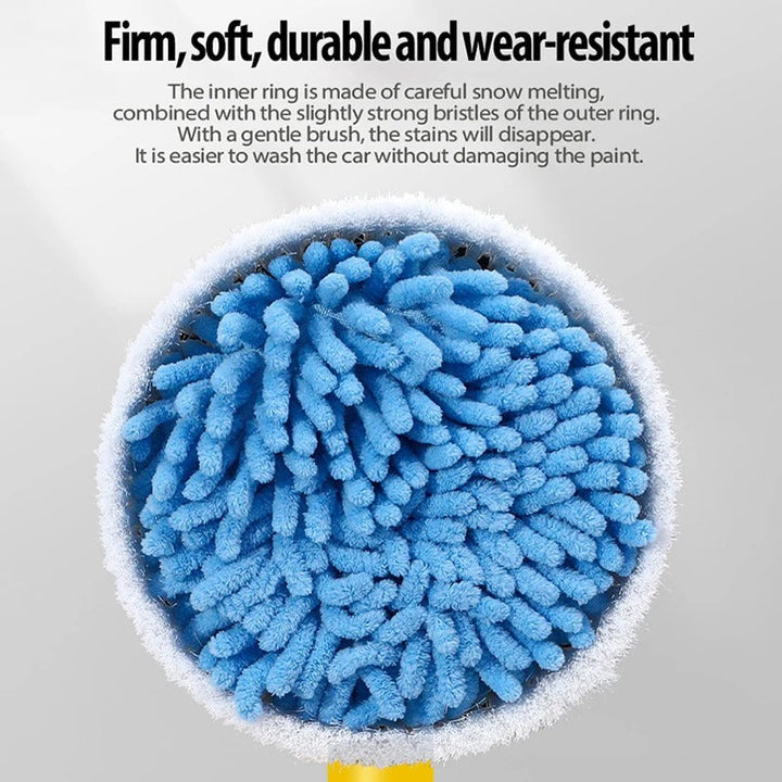 Lisslune | TurboBrush 360 Car Wash Brush – Rotating Brush with Soap Dispenser & Extension Pole