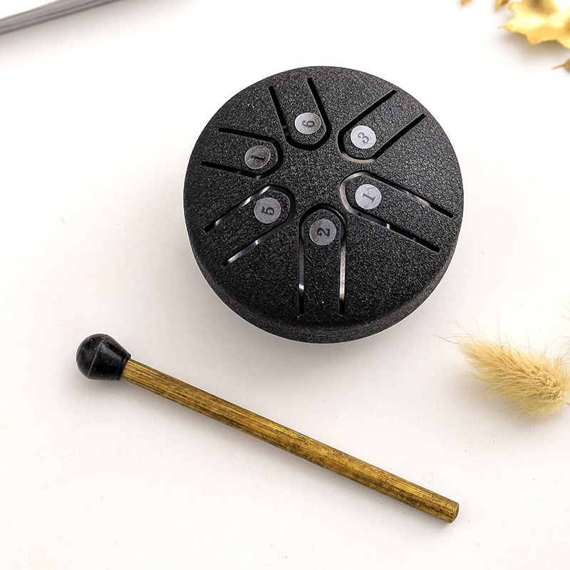 Lisslune | BUDDHA STONES MINI STEEL TONGUE DRUM 3 INCH SOUND HEALING DRUM KIT