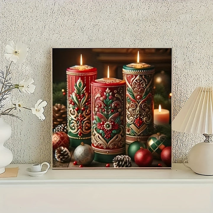 Lisslune | Rustic Christmas Fireplace Candle