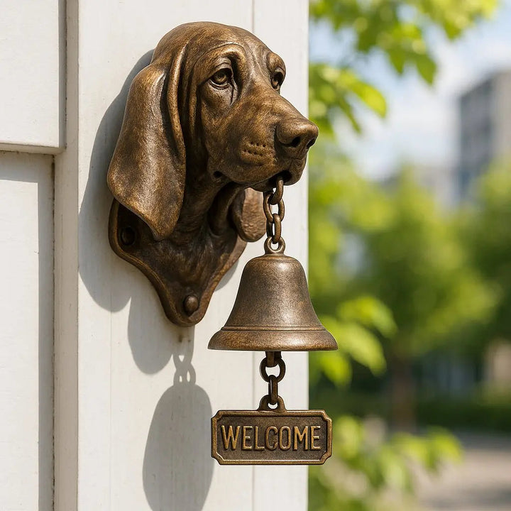 Lisslune | Welcome Bell HerderKlank – Handmade Cast Iron Doorbell with Dog