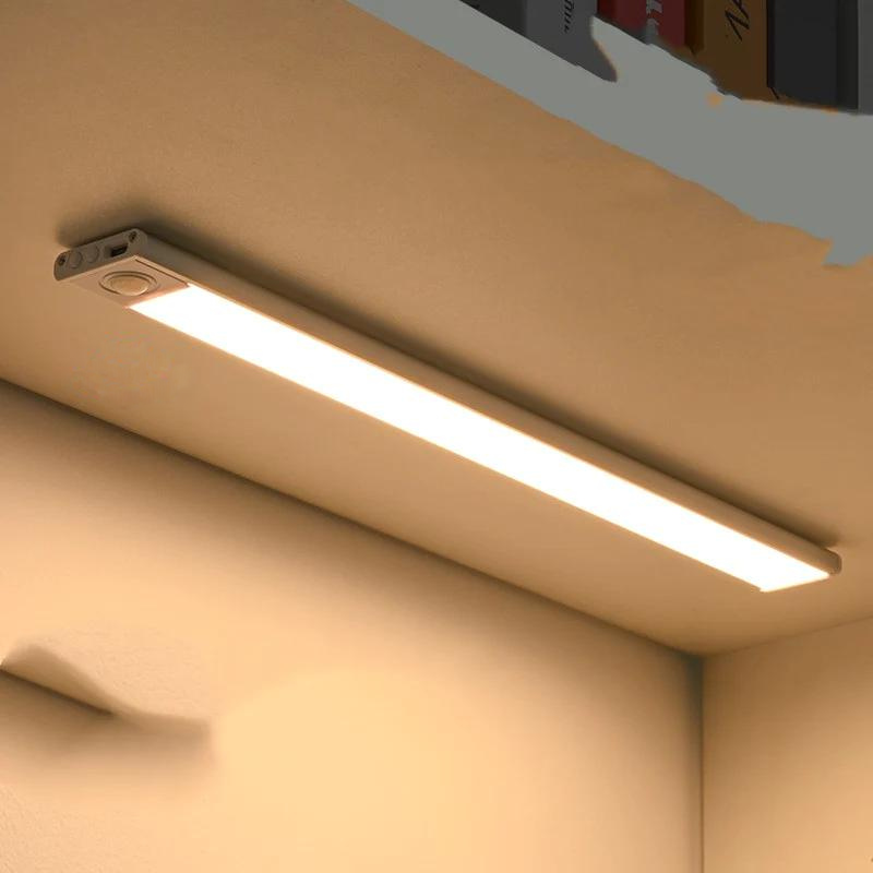 Lisslune | Ultra-Thin LED GlowLight – USB Rechargeable Motion Sensor Cabinet Light with Magnetic Backing for Kitchen, Wardrobe, or Closets