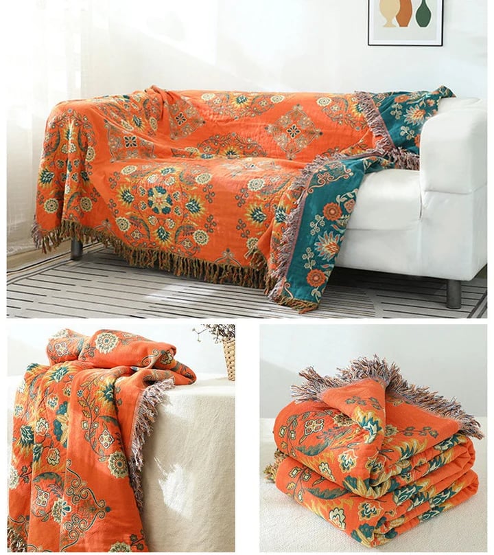 Lisslune | Cotton Queen Bedcover Sofa Blanket