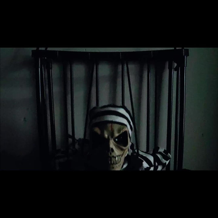 Lisslune | TerrorBone Animated Screaming Skeleton – Hanging Halloween Prop with Motion Sensor
