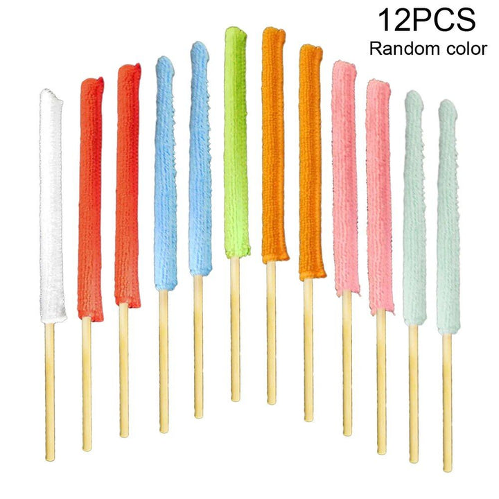 Lisslune | 12 pcs Microfiber Detail Duster Sticks for Precision Cleaning