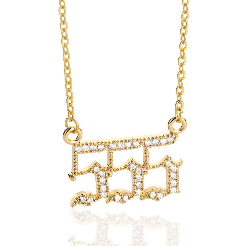 Lisslune | Zirconia English Numbers Necklace – Seraphina