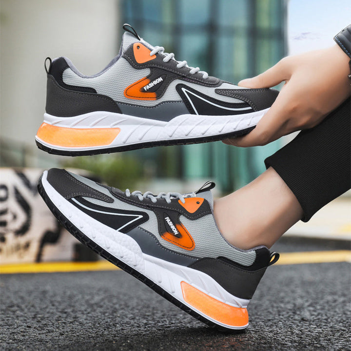 Lisslune | Breathable Men's Sneakers with Color Accent