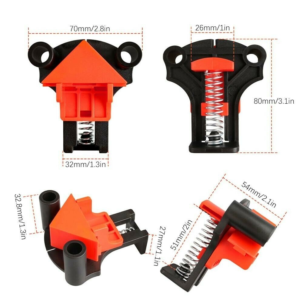 Lisslune | Clamp set (4pcs) + FREE 60°, 90° & 120° heads