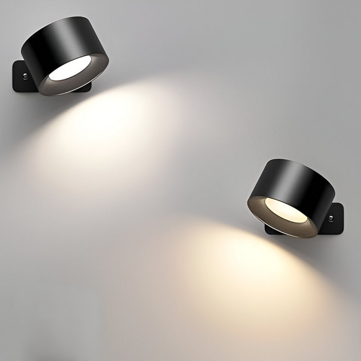 Lisslune | Spotlight Wireless Wall Lamp - 360° Rotation, Dimmable, Rechargeable Wall Light