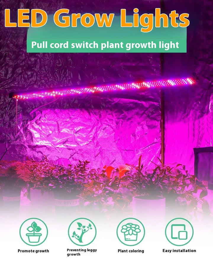 Lisslune | LED plant lamp with full spectrum lighting and pull switch for optimal plant growth
