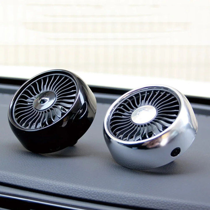 Lisslune | USB Car Fan with 3 Speeds & Colorful LED Light