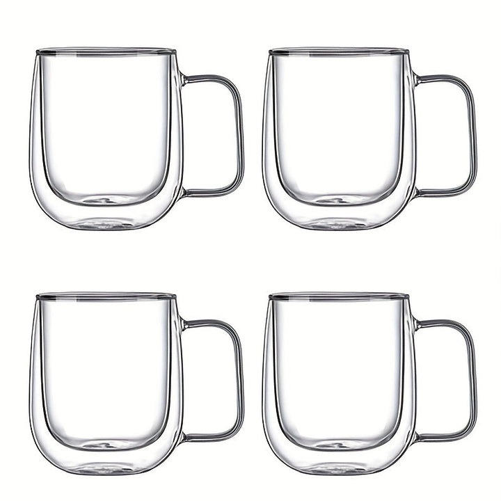 Lisslune | ThermoSip Double-walled Glass Mug – Borosilicate Glass, Heat Resistant & Elegant