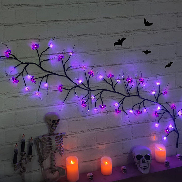 Lisslune | Halloween LED Willow Key Light Cute Cartoon Bat Pumpkin Decoration For Indoor Outdoor Party Home Decor