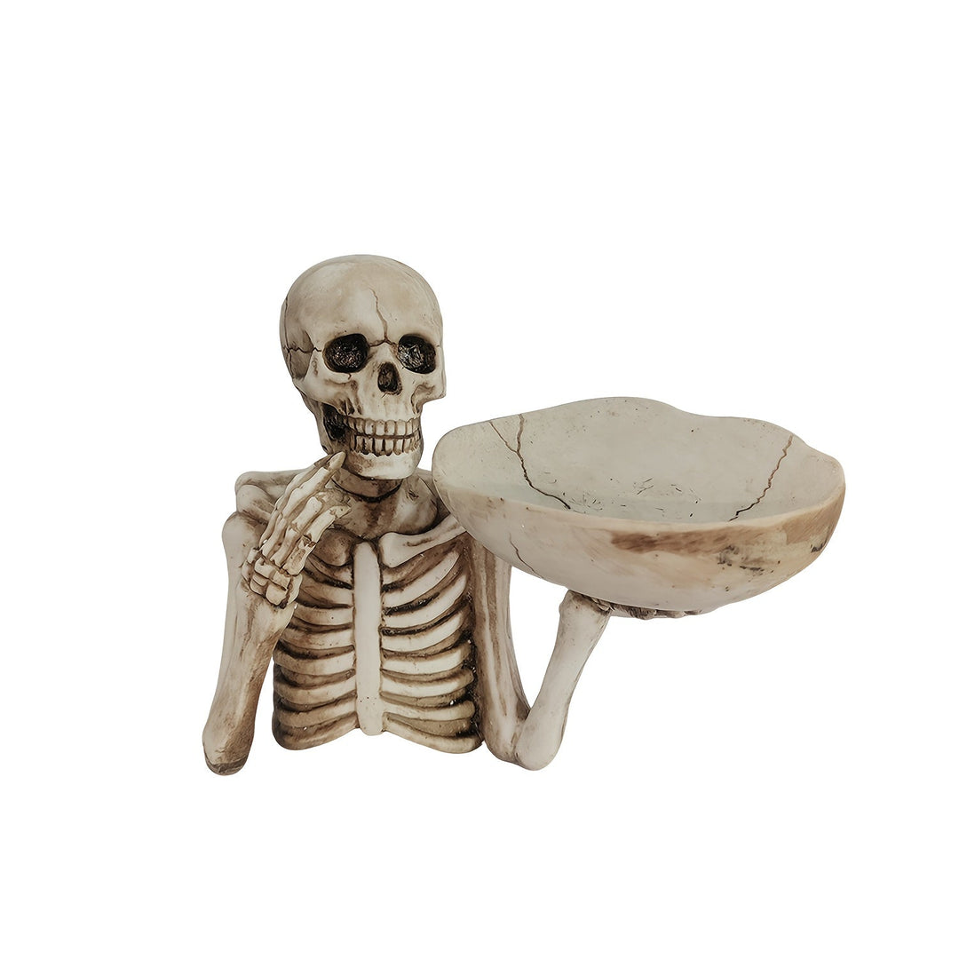 Lisslune | GhoulBowl Skull Bowl – Resin Halloween Candy Bowl and Gothic Decoration