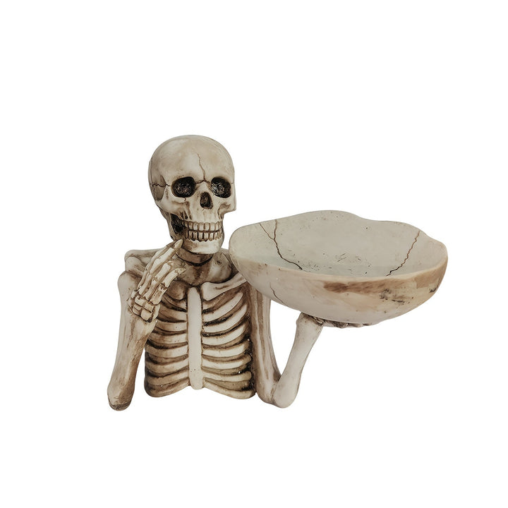 Lisslune | GhoulBowl Skull Bowl – Resin Halloween Candy Bowl and Gothic Decoration