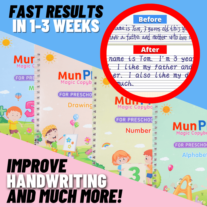 Lisslune | Children'S Numbers Letters Practice Magic Copybook