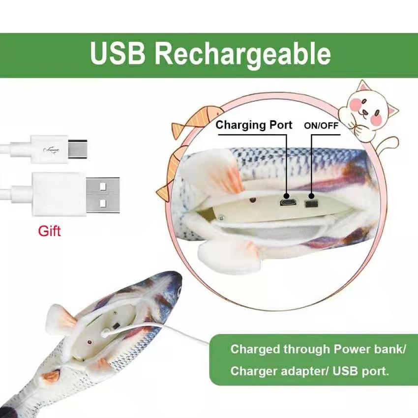Lisslune | Cat USB Charger Interactive Fish Toy