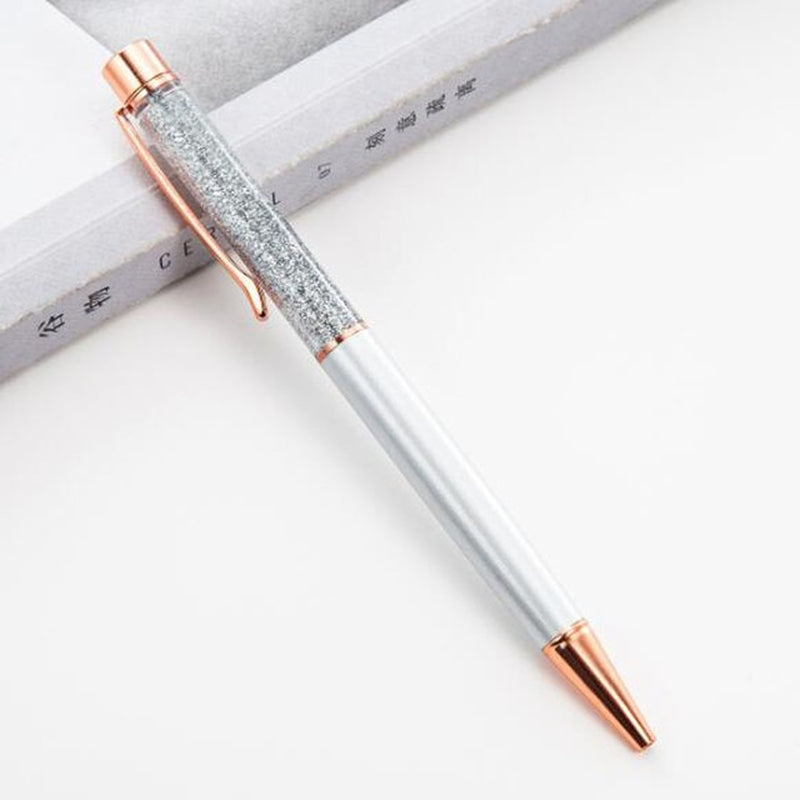 Lisslune | 1Pc New Gold Foil Pens Metal Ballpoint Pens Office Birthday Gifts Ballpoint Pen Engraved Names Private Laser Customize Logo Pen