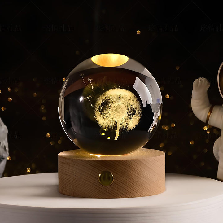Lisslune | SolarSphere – Crystal Solar System with LED Lighting | Educational & Decorative Gift