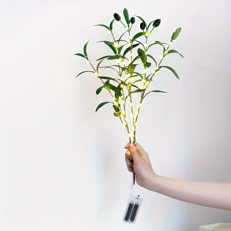 Lisslune | Illuminated Olive Tree LED Lamp – Modern Decor for Festive Occasions, Weddings, Birthdays, and Party Atmosphere, Ideal for Dining Table, Cabinet, or Café Decor