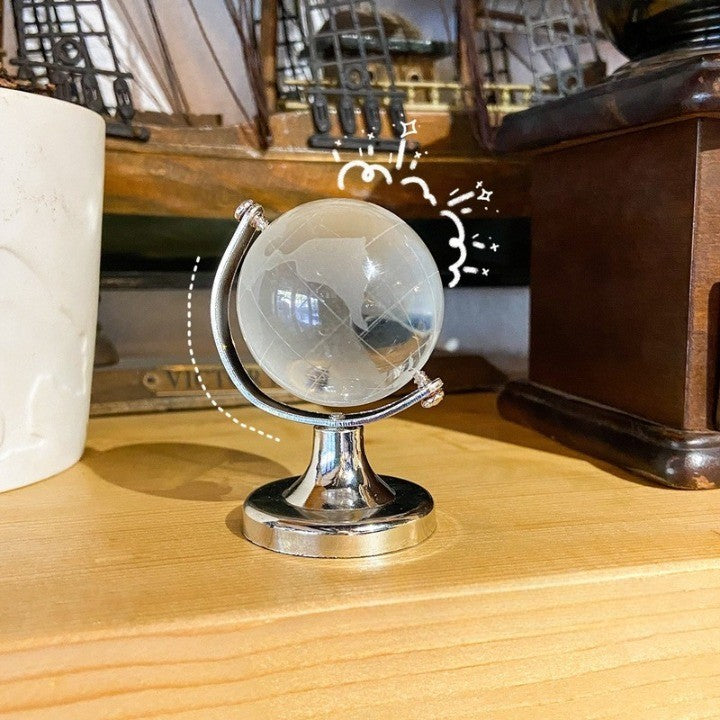 Lisslune | Crystal Transparent Miniature Glass Earth Globe