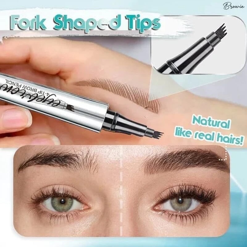 Lisslune | 3D Waterproof Microblading Eyebrow Pen 4 Fork Tip Tattoo Pencil
