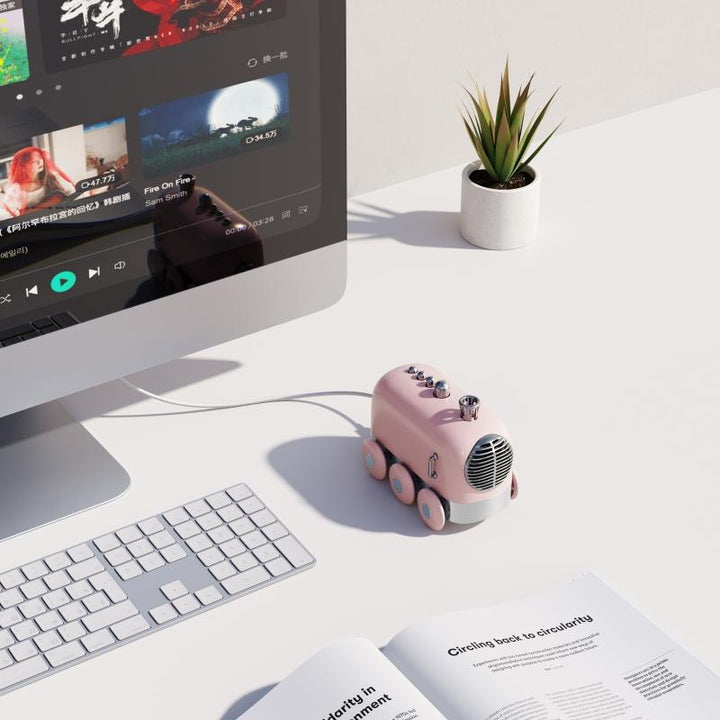 Lisslune | Retro Bluetooth Speaker with Wireless High-Quality Sound - Mini Train Design