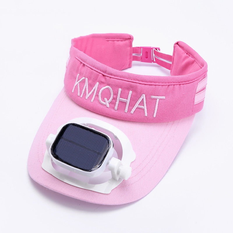 Lisslune | Sun Visor Hat with Solar Powered Fan, for Camping, Hiking
