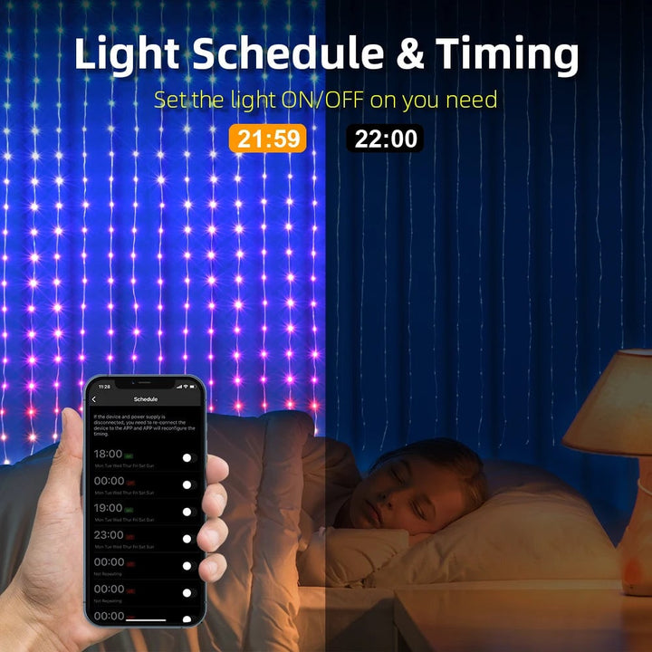 Lisslune | Color Waves LED Curtain Sync Lights