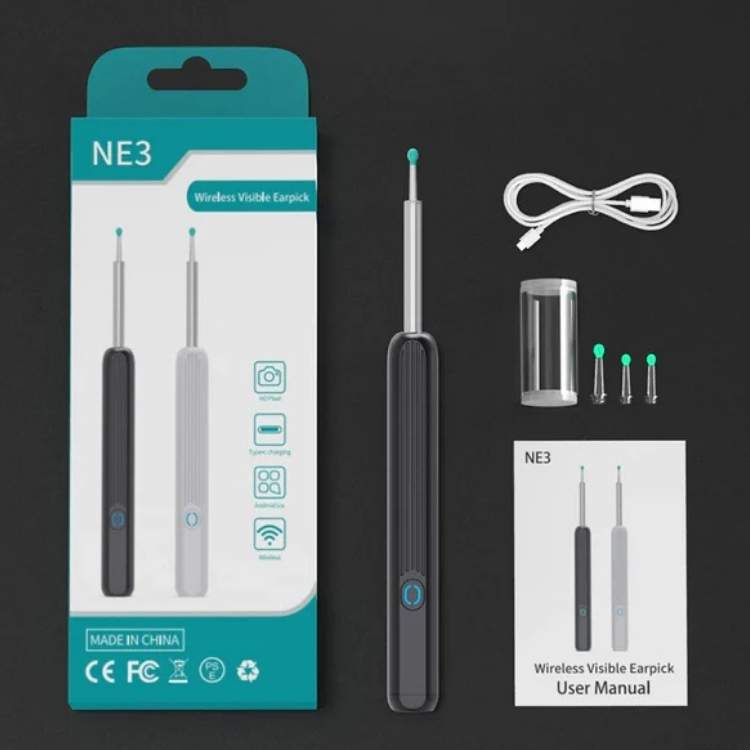 Lisslune | EarScope Pro Ear Wax Removal Kit | High-Resolution Camera & LED Lights for Safe Home Use