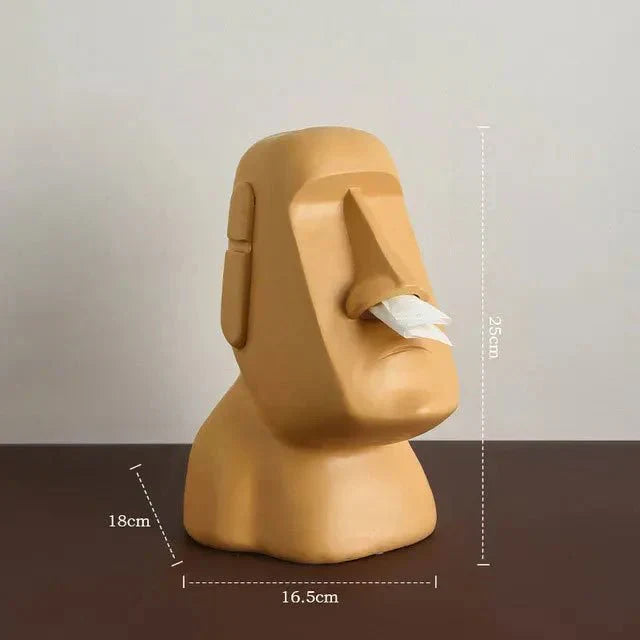 Lisslune | Tissue box in Easter Island statues design