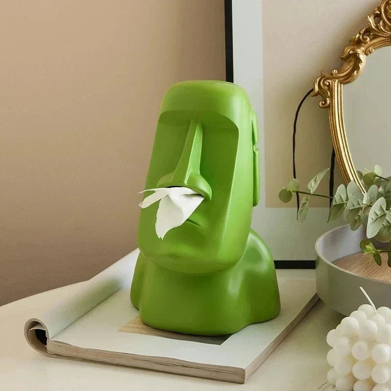 Lisslune | Tissue box in Easter Island statues design