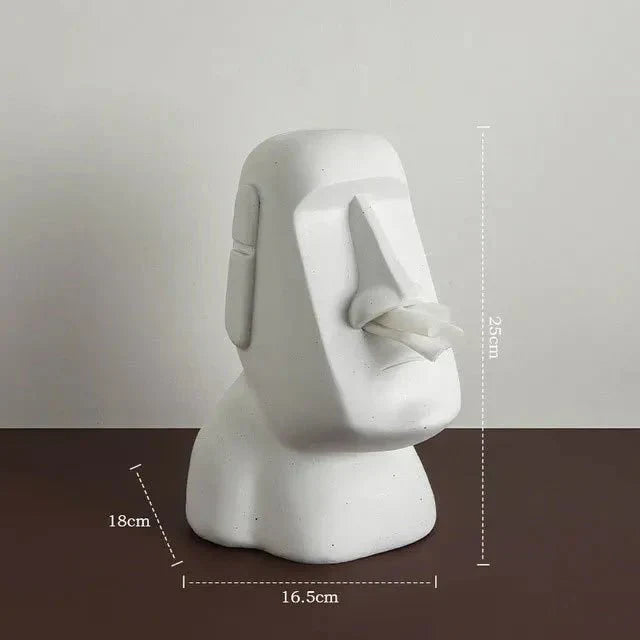 Lisslune | Tissue box in Easter Island statues design