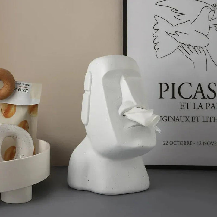 Lisslune | Tissue box in Easter Island statues design