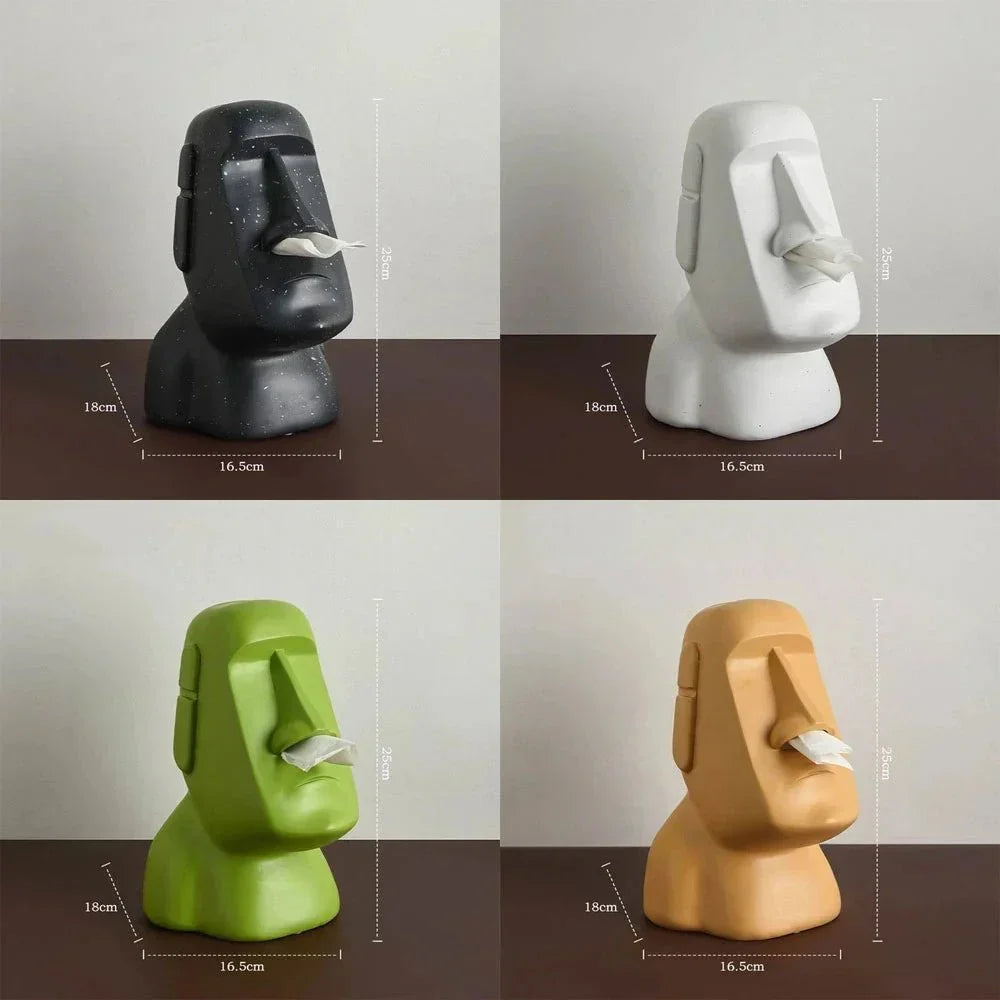 Lisslune | Tissue box in Easter Island statues design