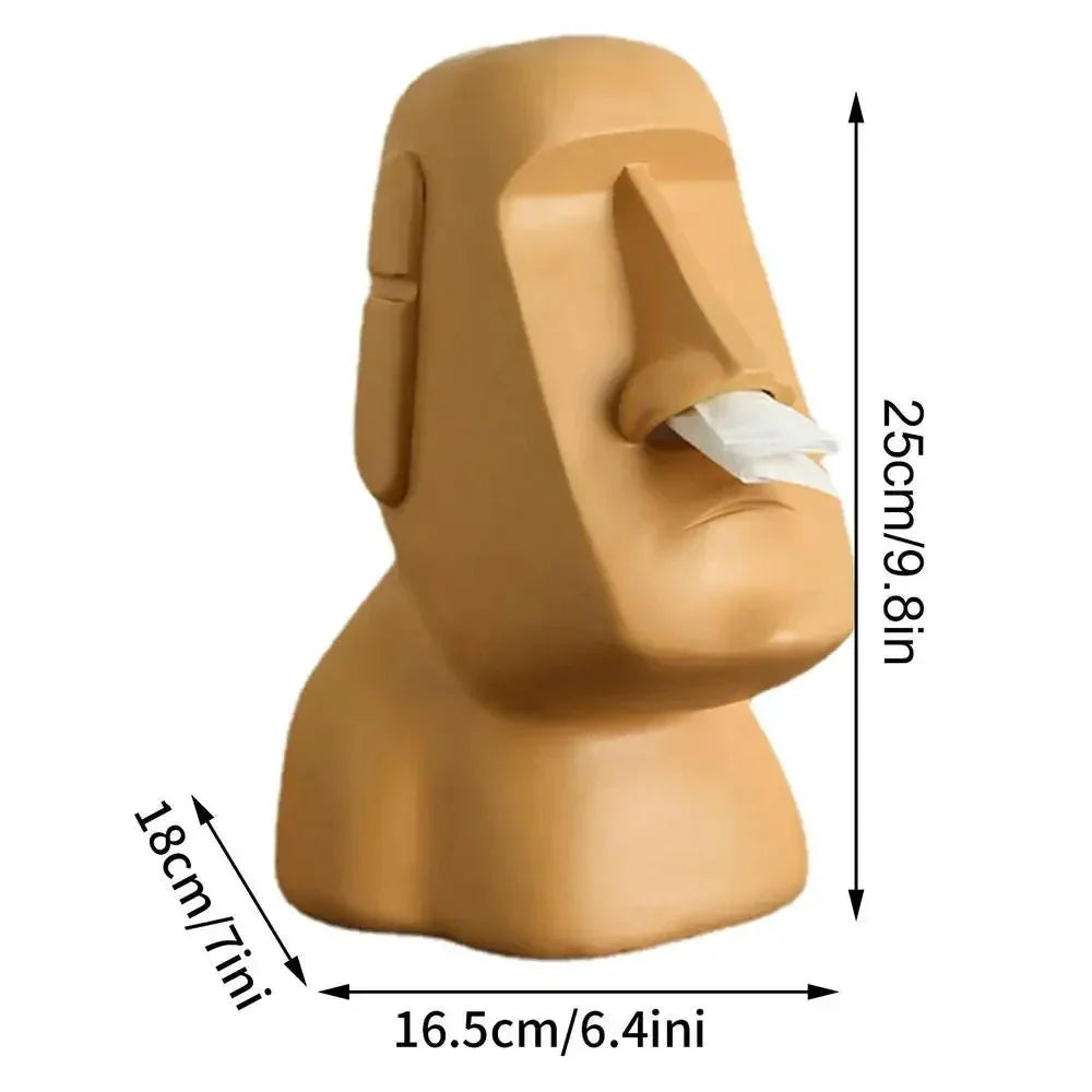 Lisslune | Tissue box in Easter Island statues design
