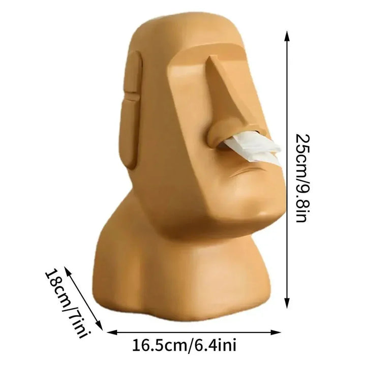 Lisslune | Tissue box in Easter Island statues design
