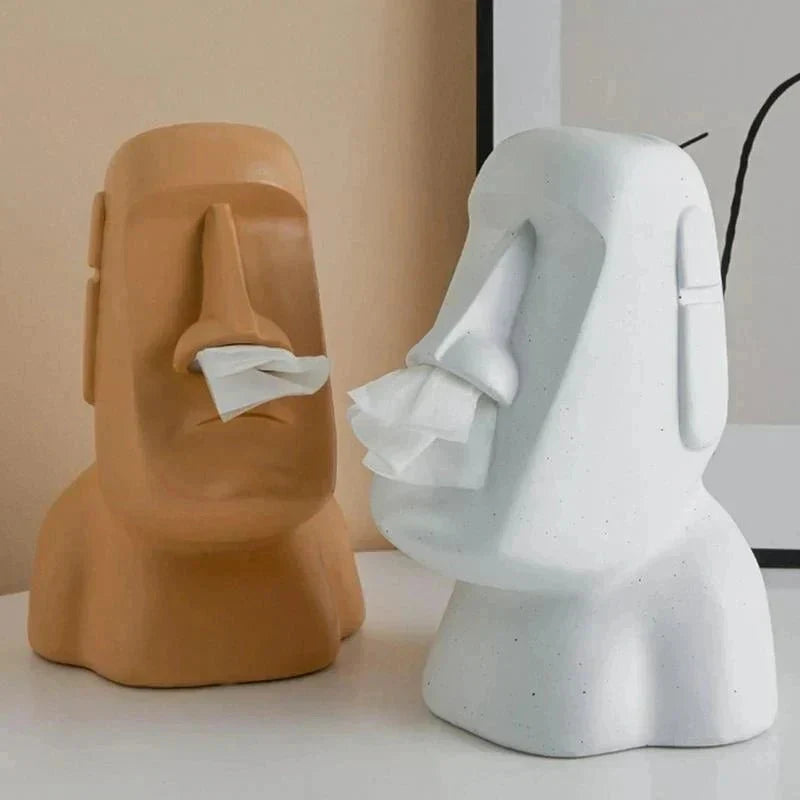 Lisslune | Tissue box in Easter Island statues design