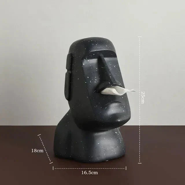 Lisslune | Tissue box in Easter Island statues design