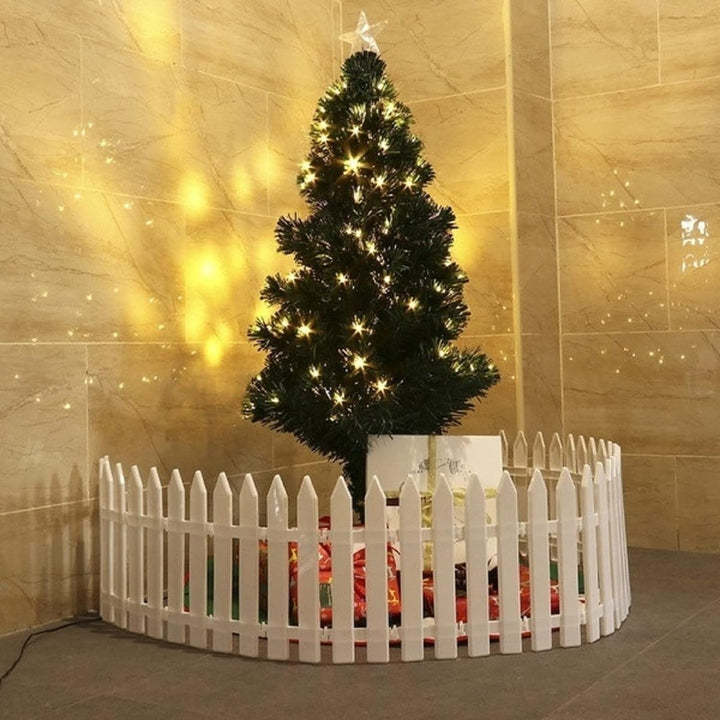 Lisslune | Christmas Tree Fence - Christmas White Fence for Home Decor Easy to Assemble
