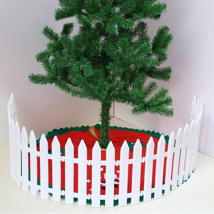 Lisslune | Christmas Tree Fence - Christmas White Fence for Home Decor Easy to Assemble