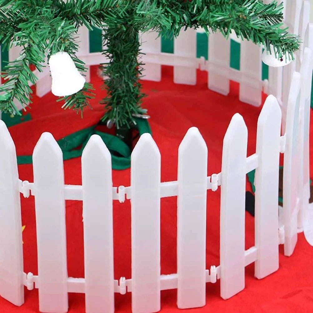 Lisslune | Christmas Tree Fence - Christmas White Fence for Home Decor Easy to Assemble